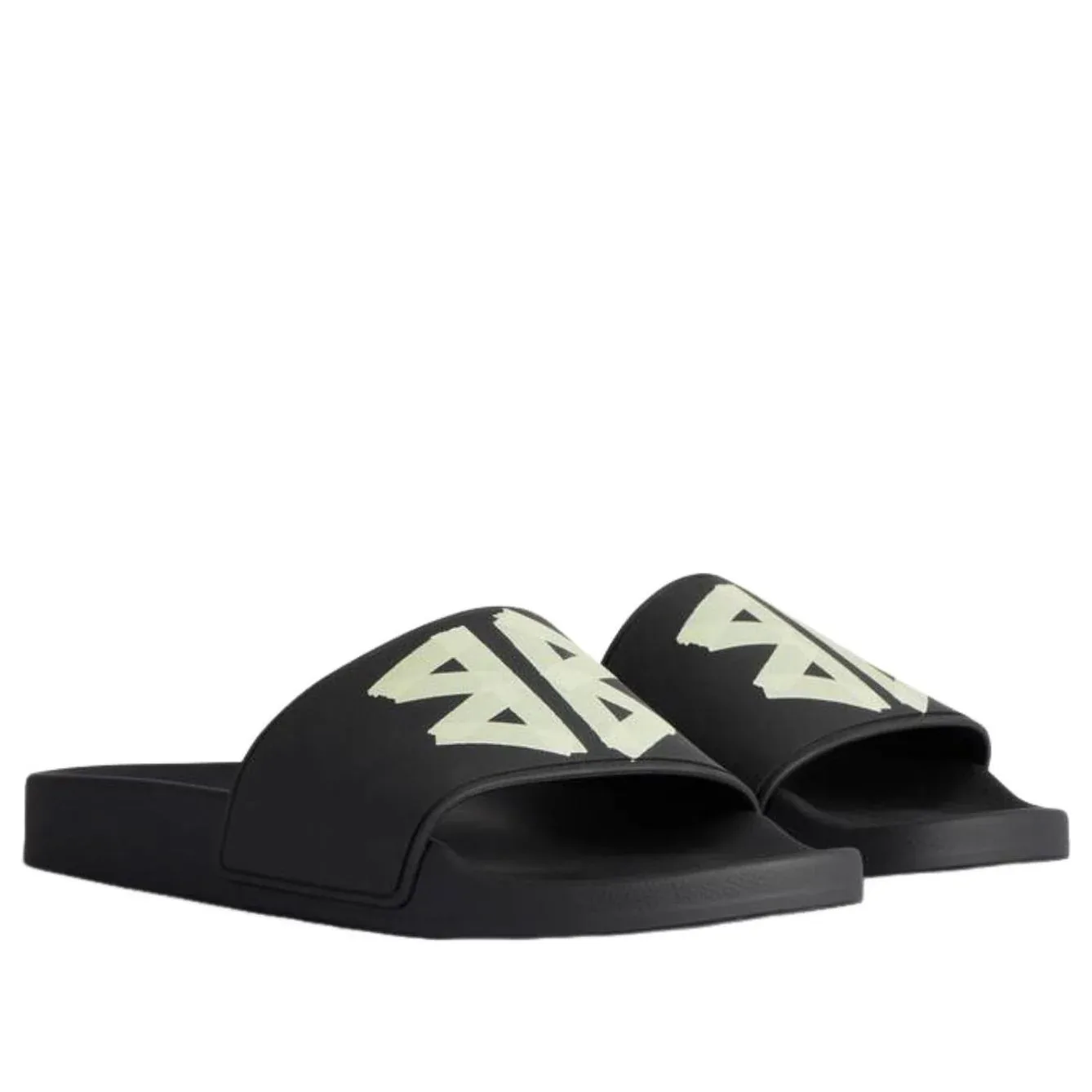 Сандалии-шлепанцы Balenciaga Pool Slide Sandal 'Black Yellow' — фото 2