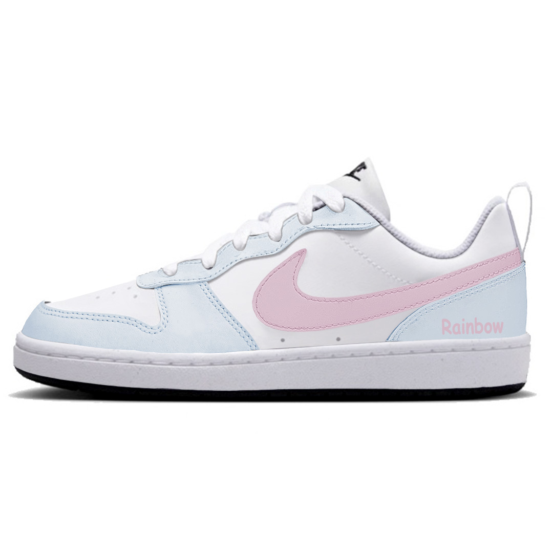 

Nike Court Borough Rainbow Candy нескользящие устойчивые к истиранию низкие кроссовки для скейтбординга blue детские