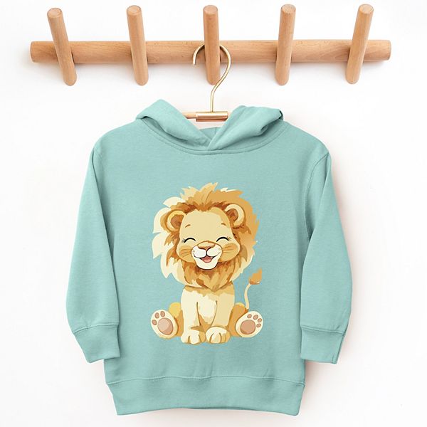 Толстовка с капюшоном Watercolor lion для малышей The Juniper Shop, Seafoam — фото 2