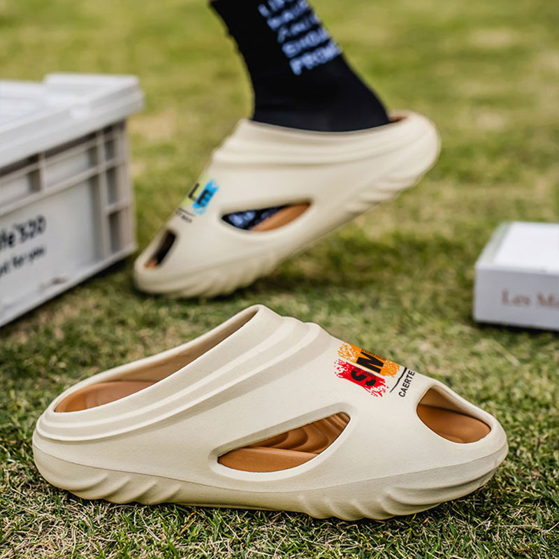 CariteSport Слайдеры мужские бежево-коричневые, цвет Beige Brown — фото 3