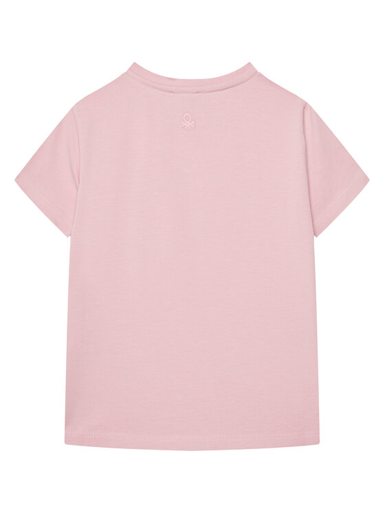 Облегающая футболка 3P4ZC10O0 United Colors Of Benetton, розовый — фото 2