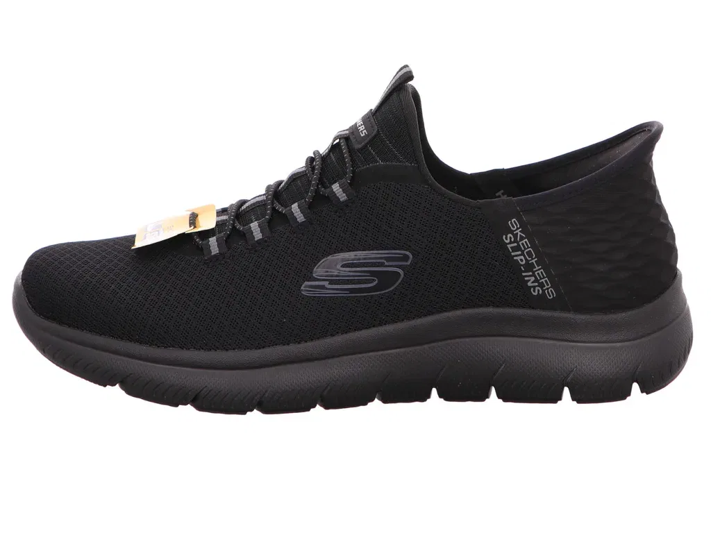 Слиппер текстильный Skechers, черный — фото 3