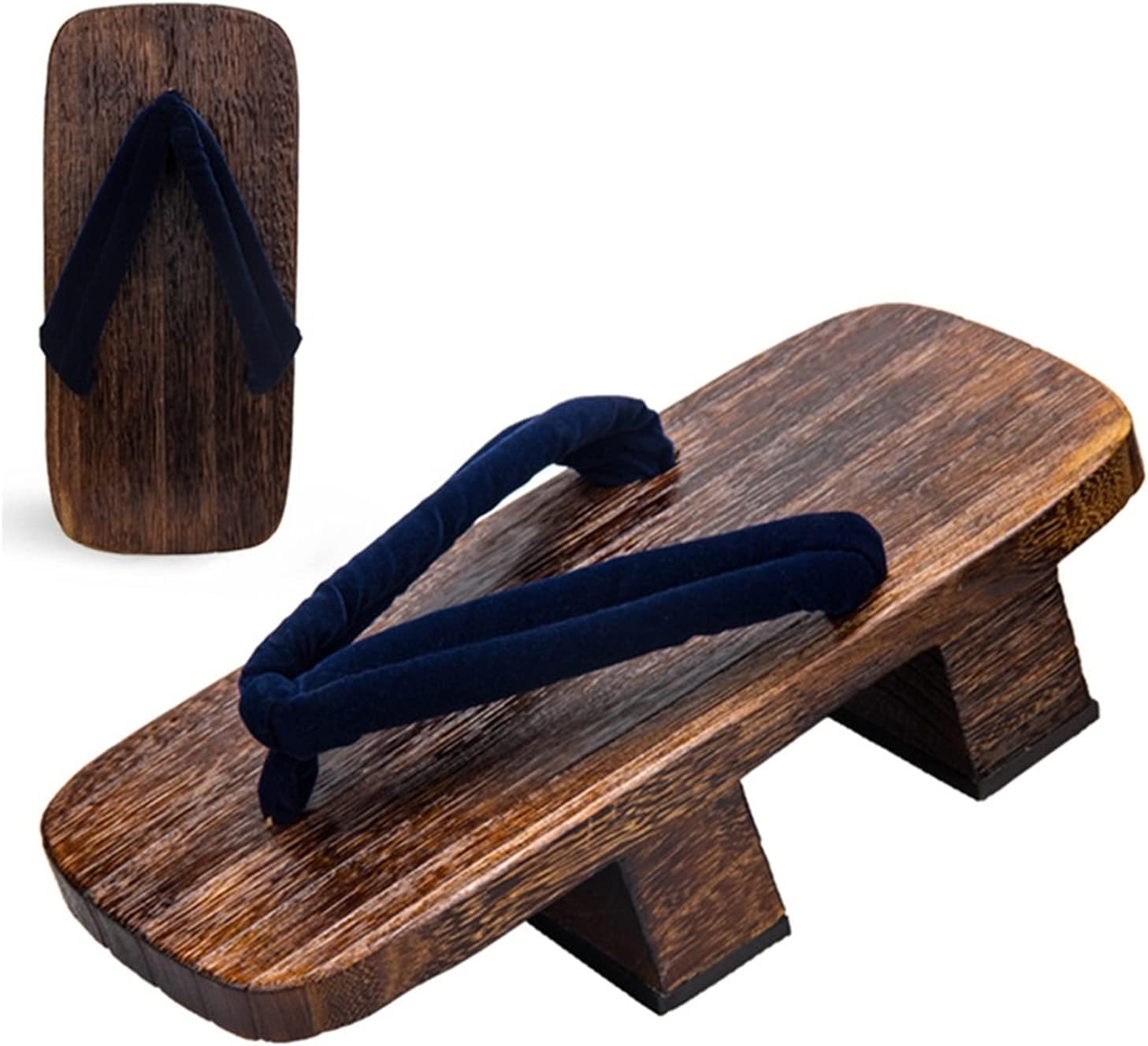 

Мужские шлепанцы TRB на высоком каблуке, японские деревянные клоги с двумя зубцами, сандалии, традиционная японская обувь Гета, шлепанцы для женщин и мужчин, подходят для костюмов на Хэллоуин, подарки Kitcissl, синий