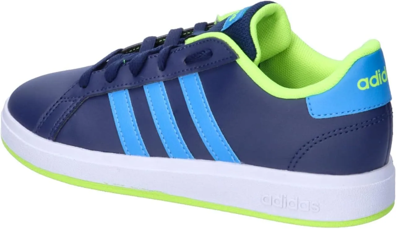 Теннисные кроссовки унисекс Kinder Grand Court Lifestyle на шнуровке, теннисные кроссовки adidas, темно-синий — фото 3