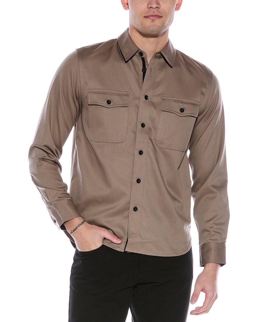 

Рубашка из смеси шерсти Jack rag & bone, коричневый