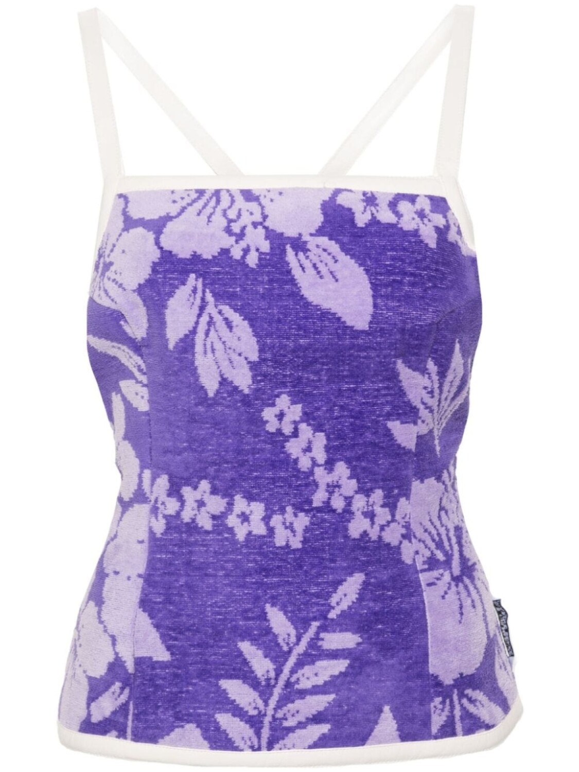 

Топ с принтом Marine Serre, фиолетовый