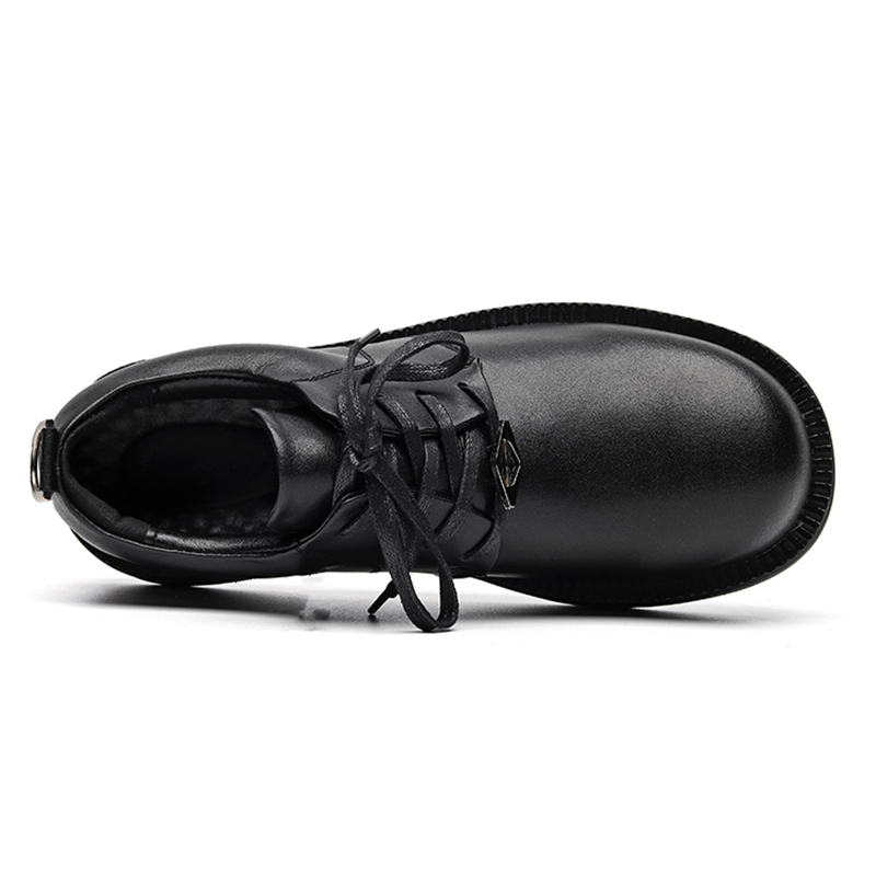 Универсальные повседневные туфли Oversized Derby Shoes Unisex Black Zuogedu — фото 3
