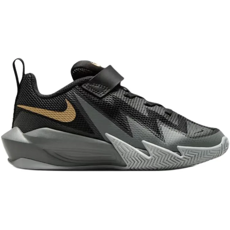 Nike Дышащие низкие баскетбольные кроссовки black gray для детей — фото 3