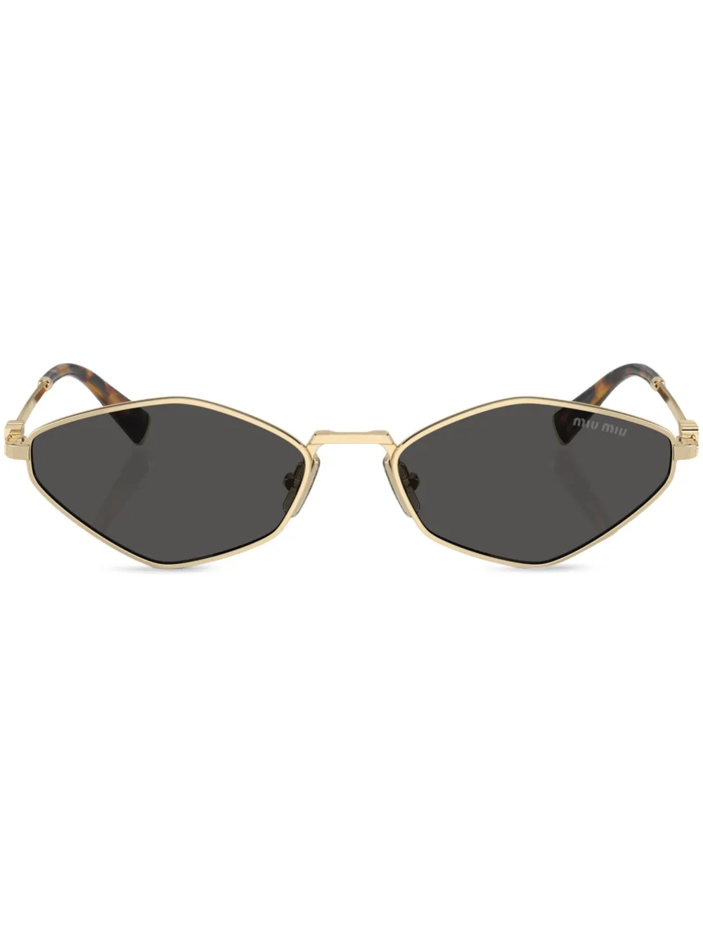 

Солнцезащитные очки в геометричной оправе с логотипом Miu Miu Eyewear, золотой