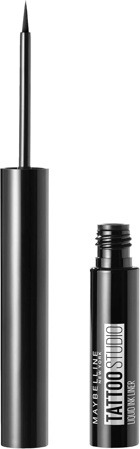 Подводка для глаз Maybelline New York TattooStudio Liquid Ink, водостойкая, черная, 0.08 fl. oz.