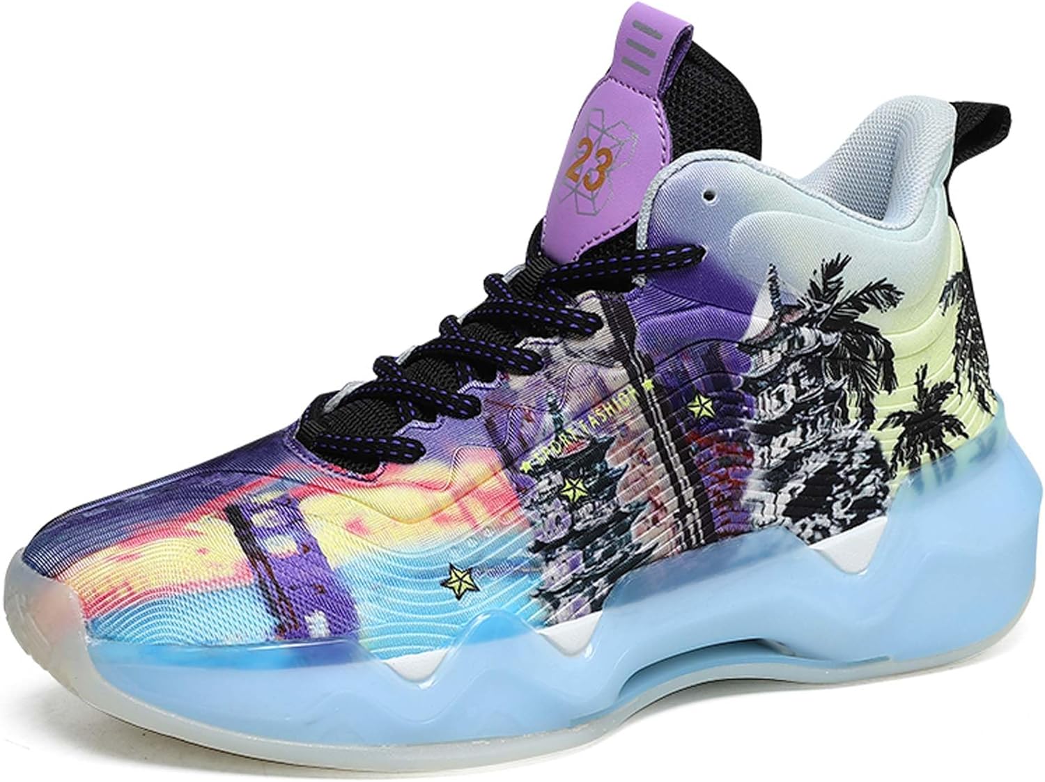 

Мужские и женские баскетбольные кроссовки на шнуровке, противоскользящие и износостойкие, для улицы, удобные и дышащие спортивные кроссовки, для коротких дистанций, стильные баскетбольные кроссовки Xxrlsudj, фиолетовый