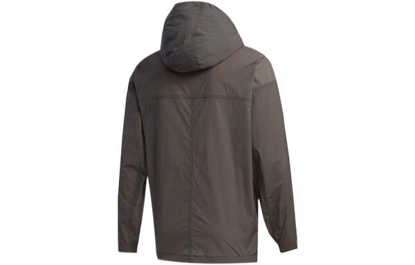 Куртка outdoor casual sports hooded jacket brown Adidas, коричневый — фото 2