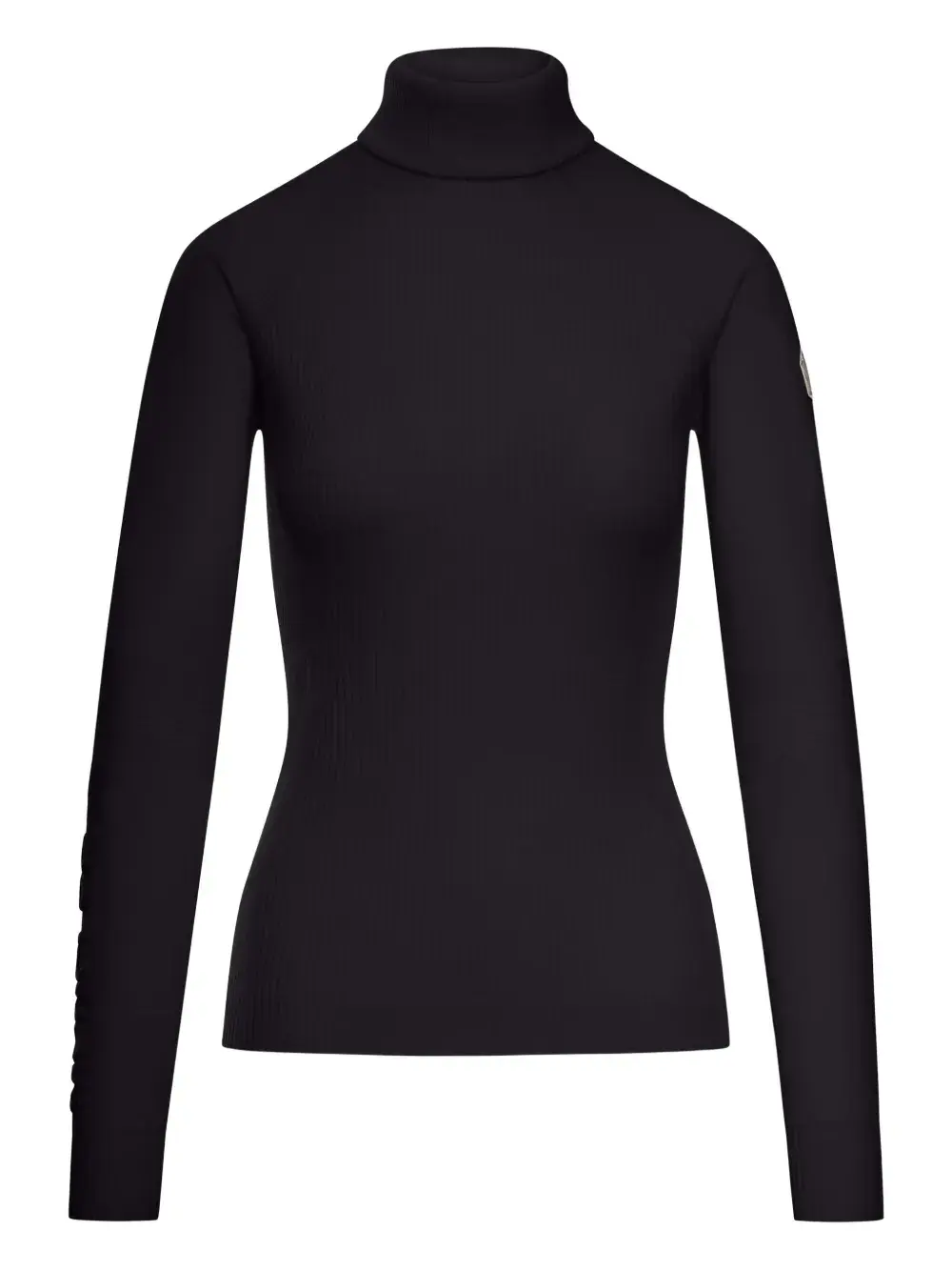 

Свитер с воротником-роллом и нашивкой с логотипом Moncler Grenoble, черный