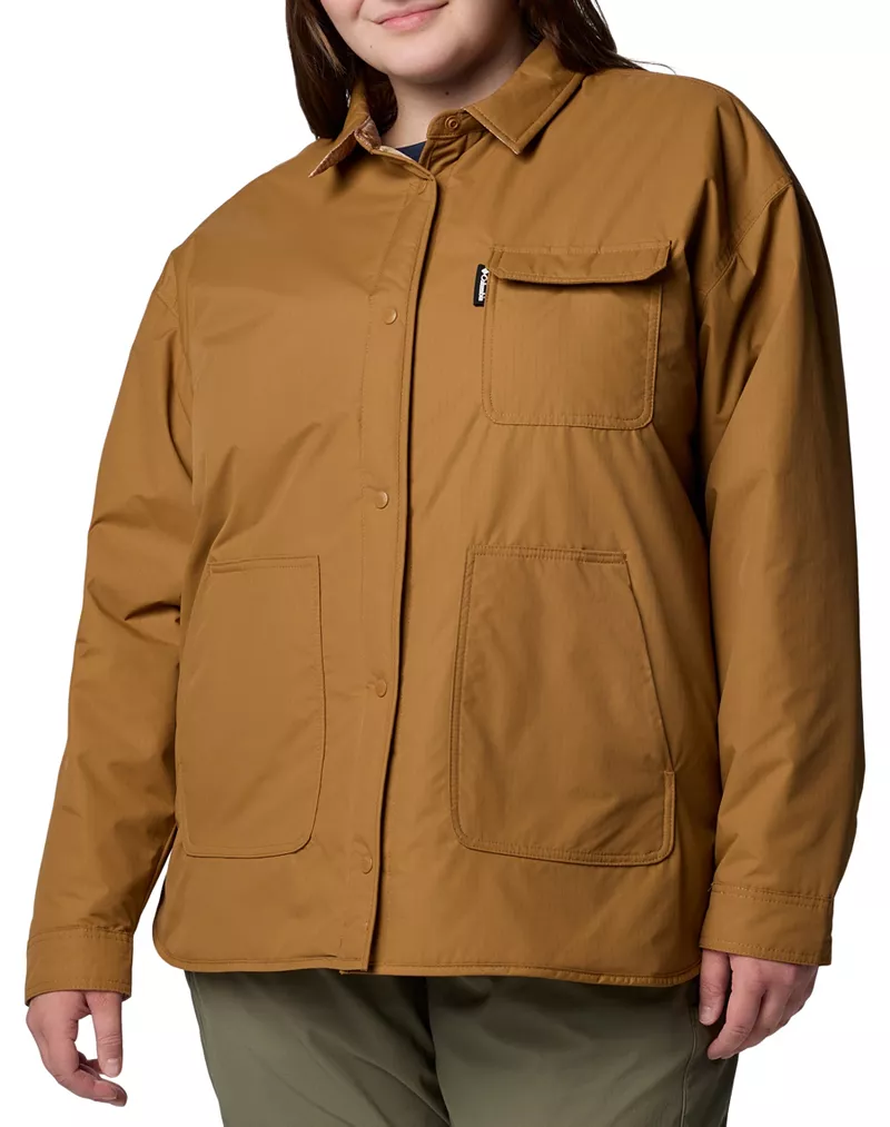 

Женская двусторонняя куртка-рубашка Columbia Longhorn Ridge, коричневый