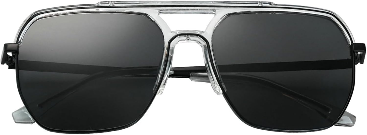 

Солнцезащитные очки Helena Double Bridges женские, модель Pilot, винтажные, градиентные, цвета шампанского, защита от УФ-излучения UV400; мужские модные квадратные солнцезащитные очки, C1