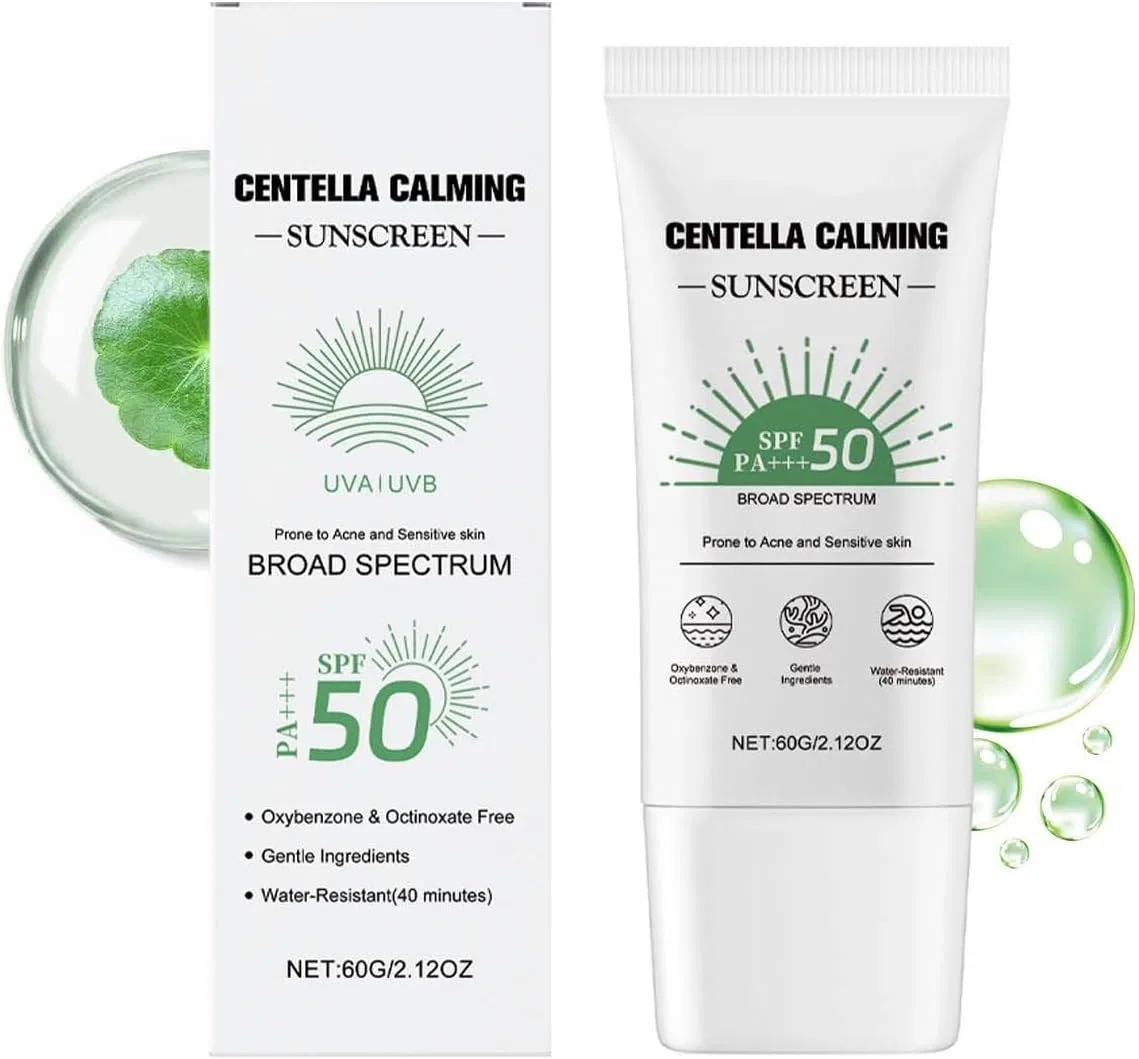 Солнцезащитный крем Tsuboxa Combing Sunscreen увлажняющий успокаивающий белый 80 г Generic