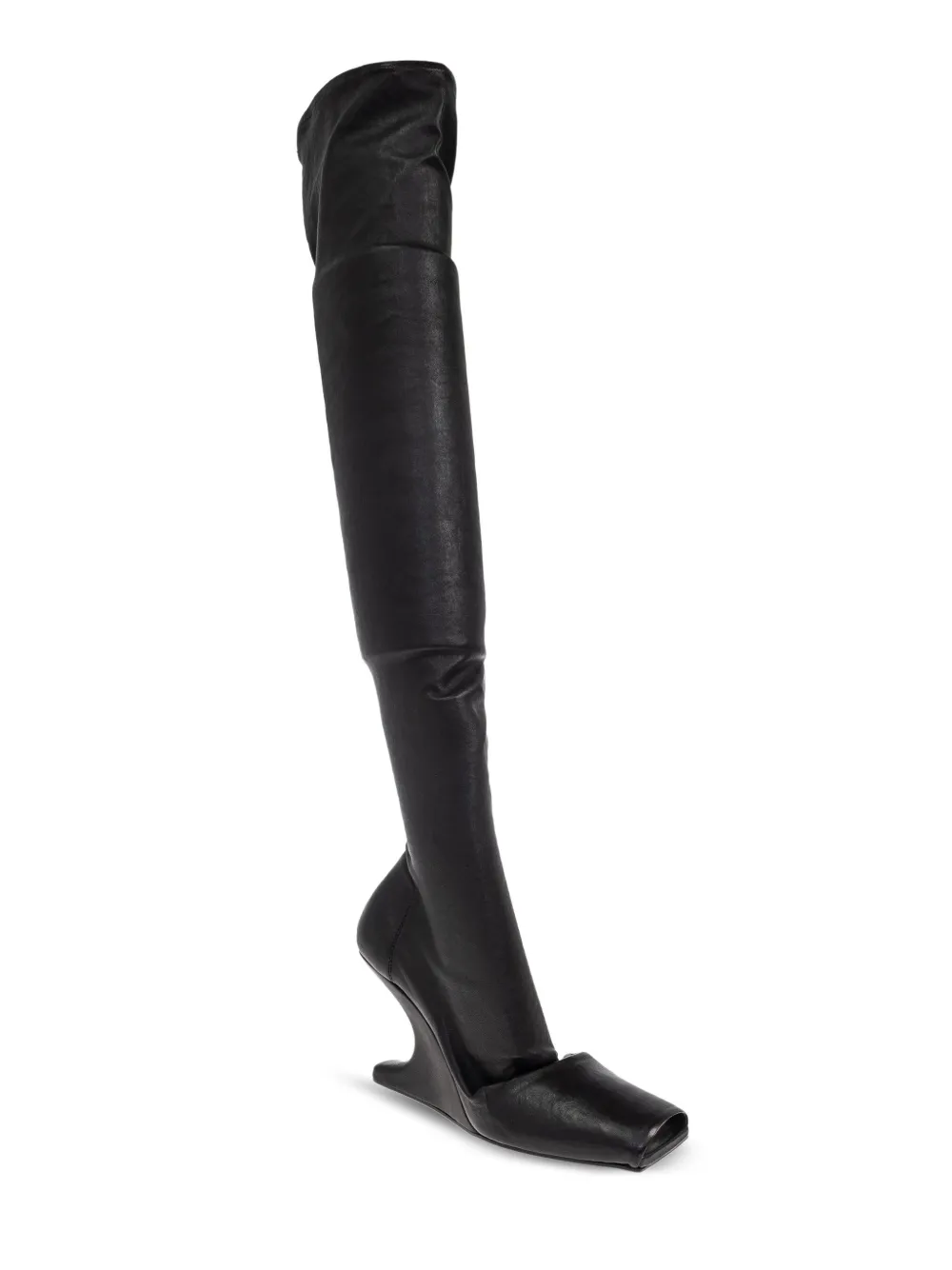 Кожаные сапоги выше колена Rick Owens, черный