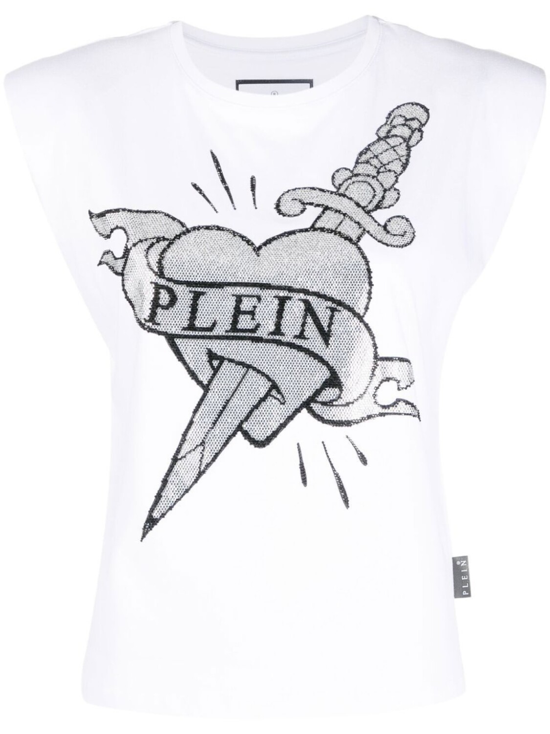 

Philipp Plein топ с логотипом, белый