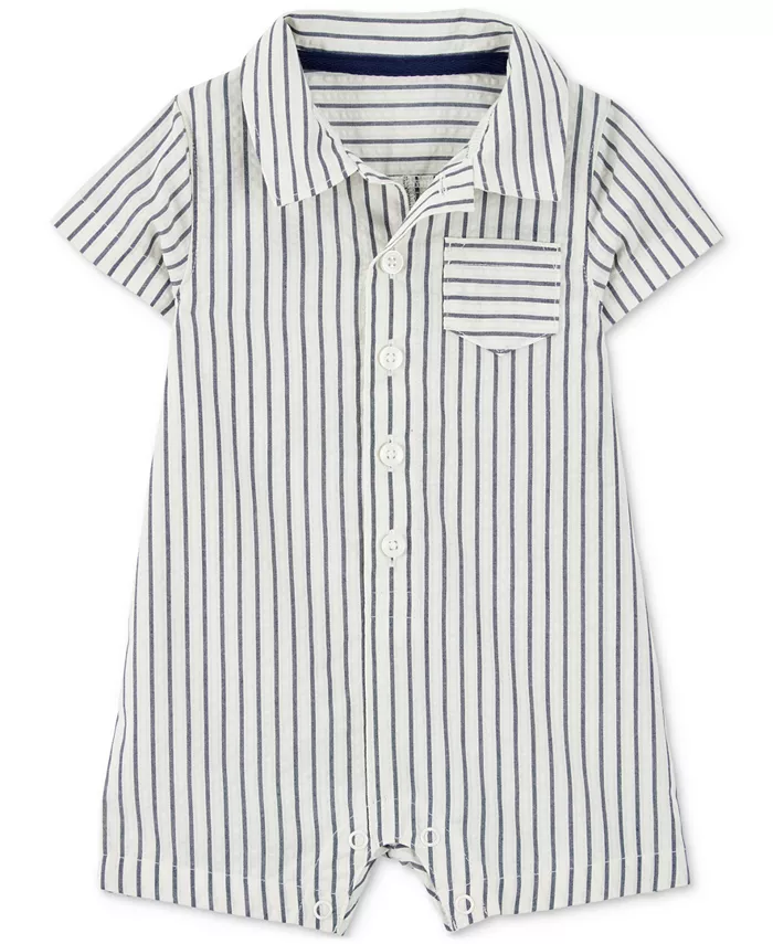 

Детский полосатый комбинезон-поло для мальчиков Carter's, коричневый/бежевый