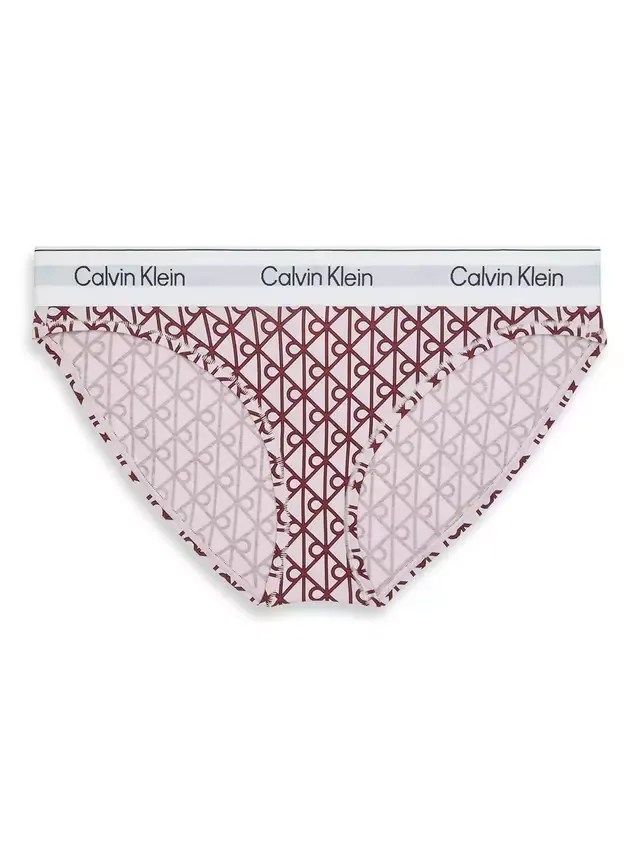 Трусики-бикини с монограммой, красные Calvin Klein