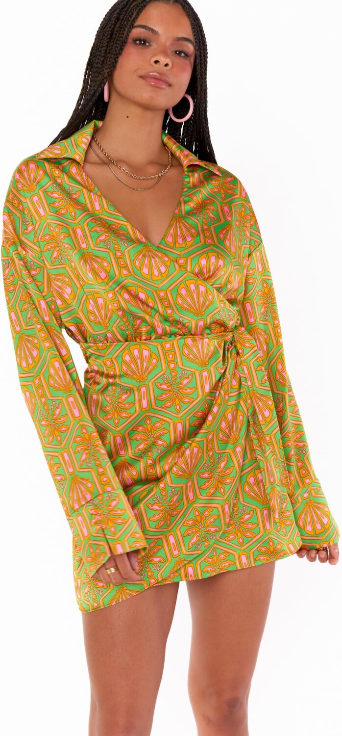 

Платье Show Me Your Mumu Clara Collared Mini Dress, цвет Palm Deco
