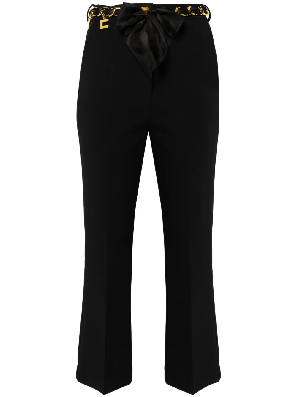 

Укороченные брюки с поясом Elisabetta Franchi, черный