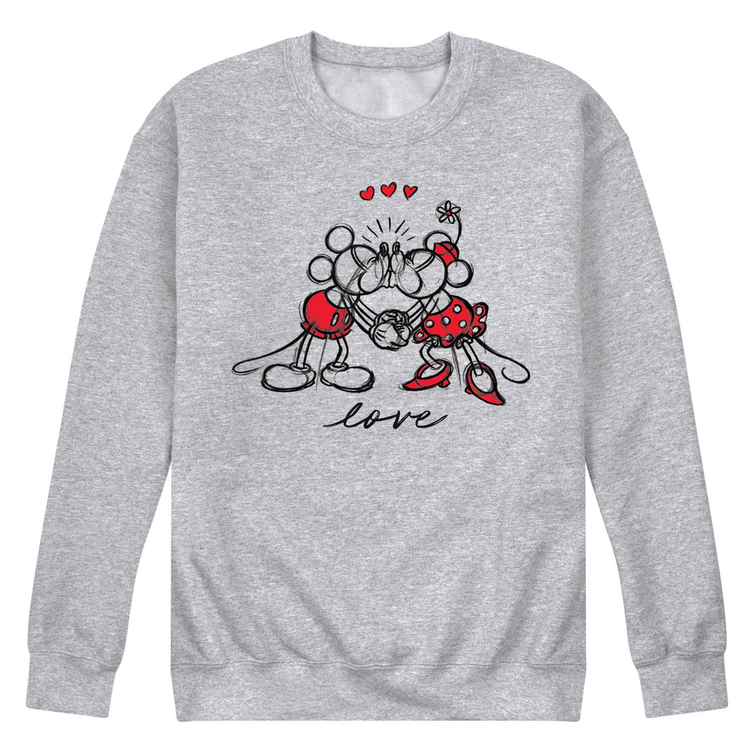 

Мужской флисовый свитшот Disney's Mickey Minnie Sketch Licensed Character