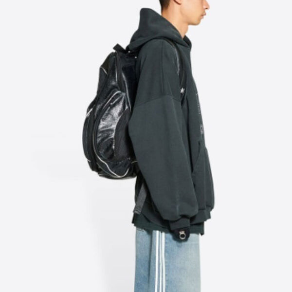 Толстовка x adidas logo oversized hoodie 'green white' Balenciaga, зеленый — фото 4