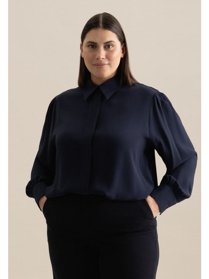 

Блуза Seidensticker Hemdbluse Regular, темно-синий