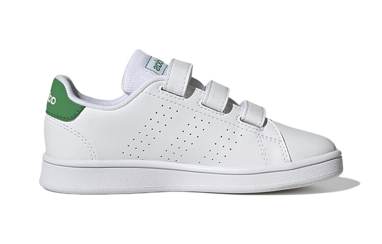 Детские кроссовки для скейтбординга ADVANTAGE PS Low-top белые/зеленые Adidas Neo — фото 2