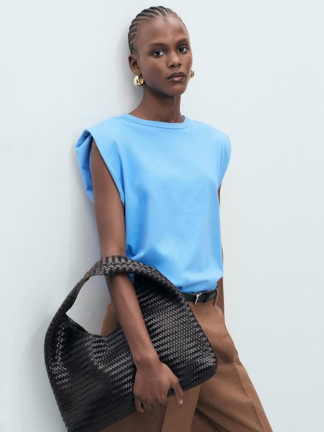 

Топ Viri с рукавами-колокольчиками Mango, Medium Blue