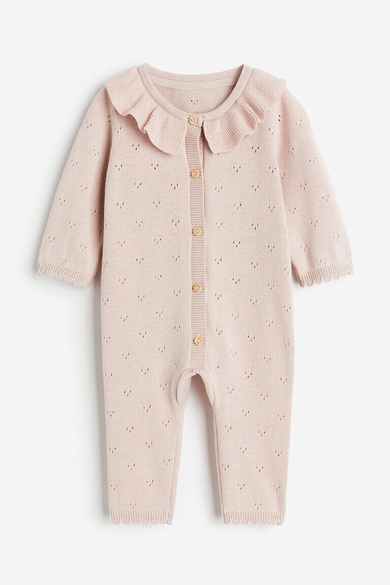 

Вязаный хлопковый комбинезон H&M, розовый