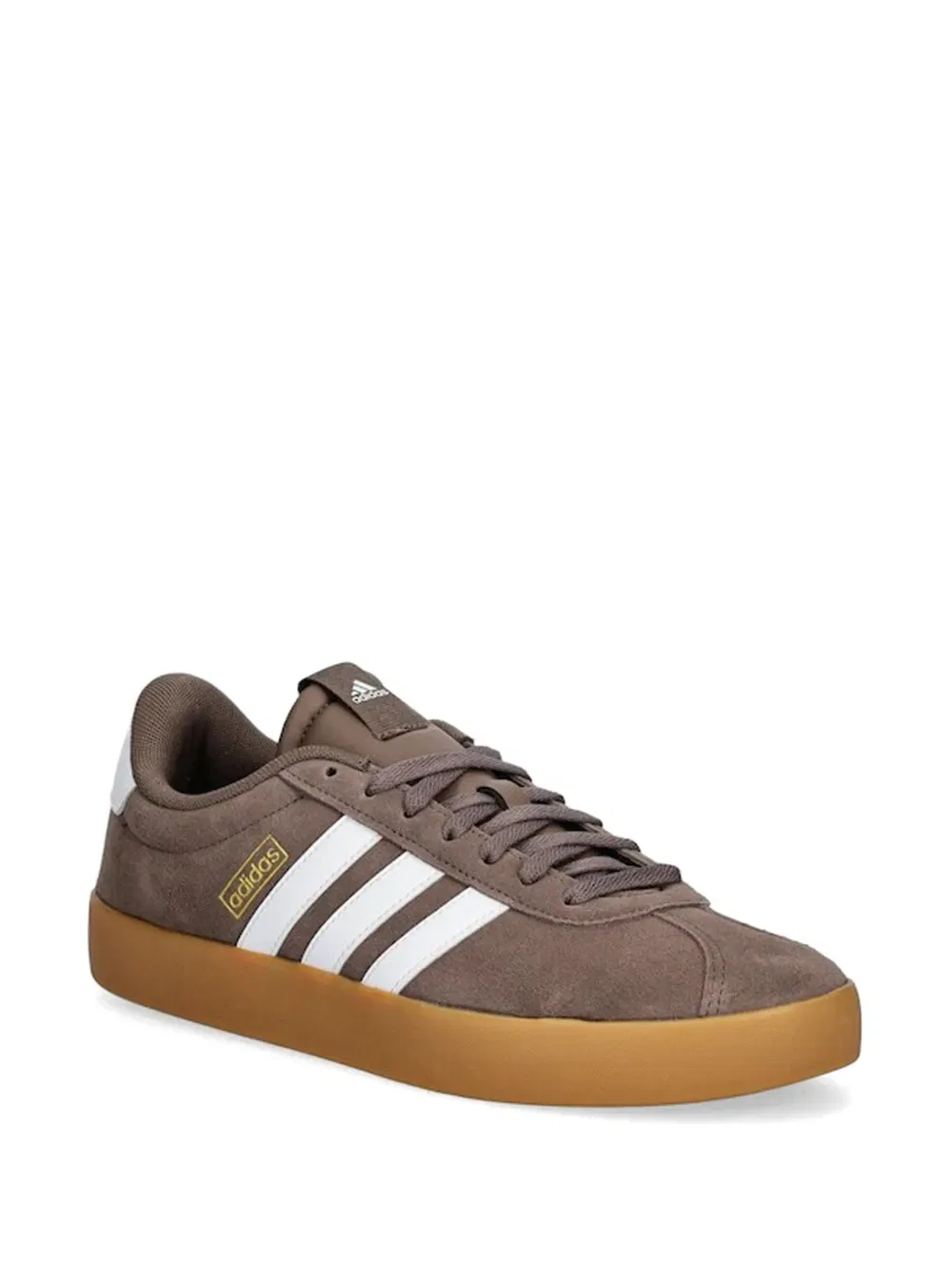 Кроссовки на шнуровке с логотипом Adidas, коричневый — фото 2