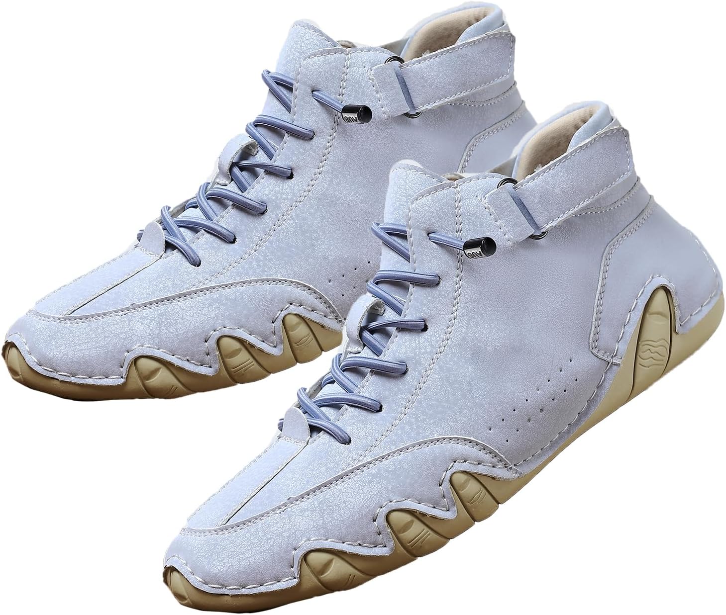 

Ортопедические кроссовки для мужчин и женщин, водонепроницаемые и дышащие, высокие короткие ботинки для хайкинга, кемпинга и вождения, всесезонные высокие Ermopatry, светло-голубой