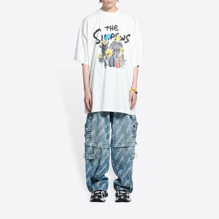 Футболка The Simpsons Oversized Balenciaga, белая — фото 4