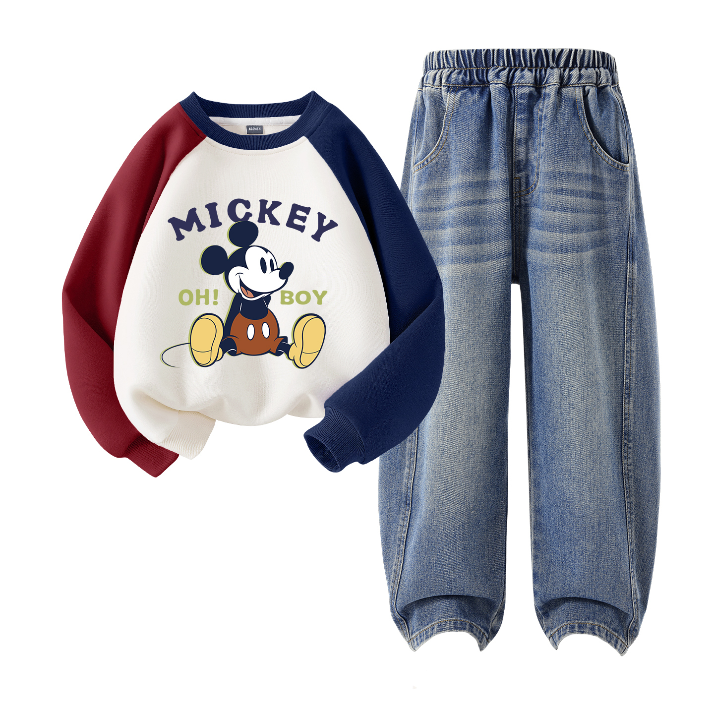 

Детская повседневная спортивная одежда Disney, Di Casual Red Blue+Solid Color Denim Blue