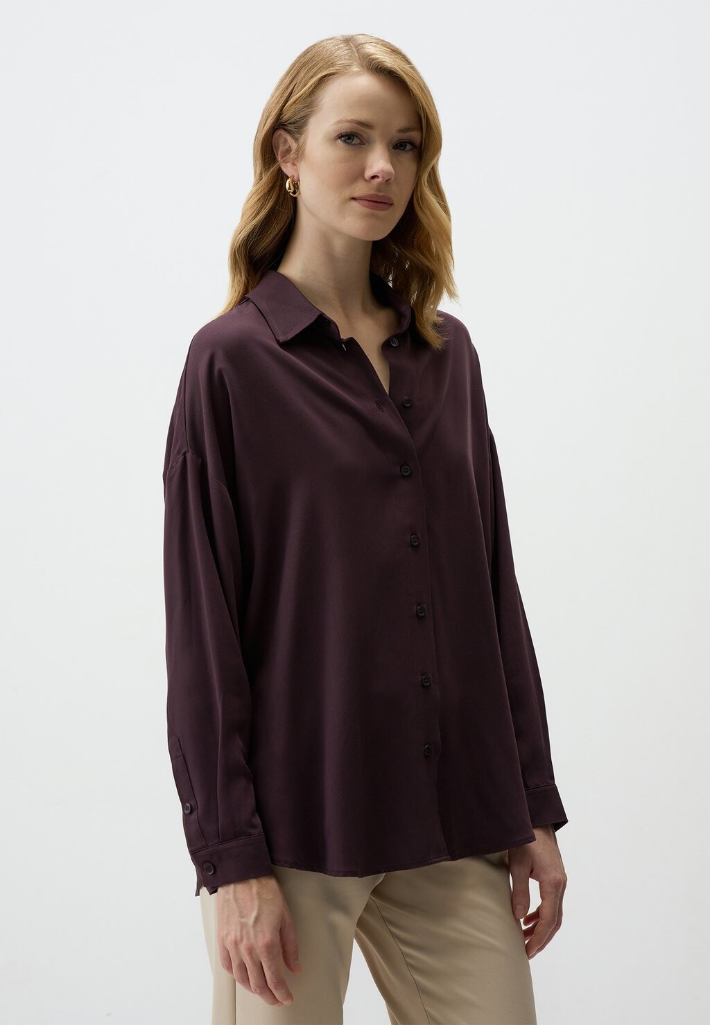 

Блузка на пуговицах BUTTON-UP Jimmy Key, темно-фиолетовый