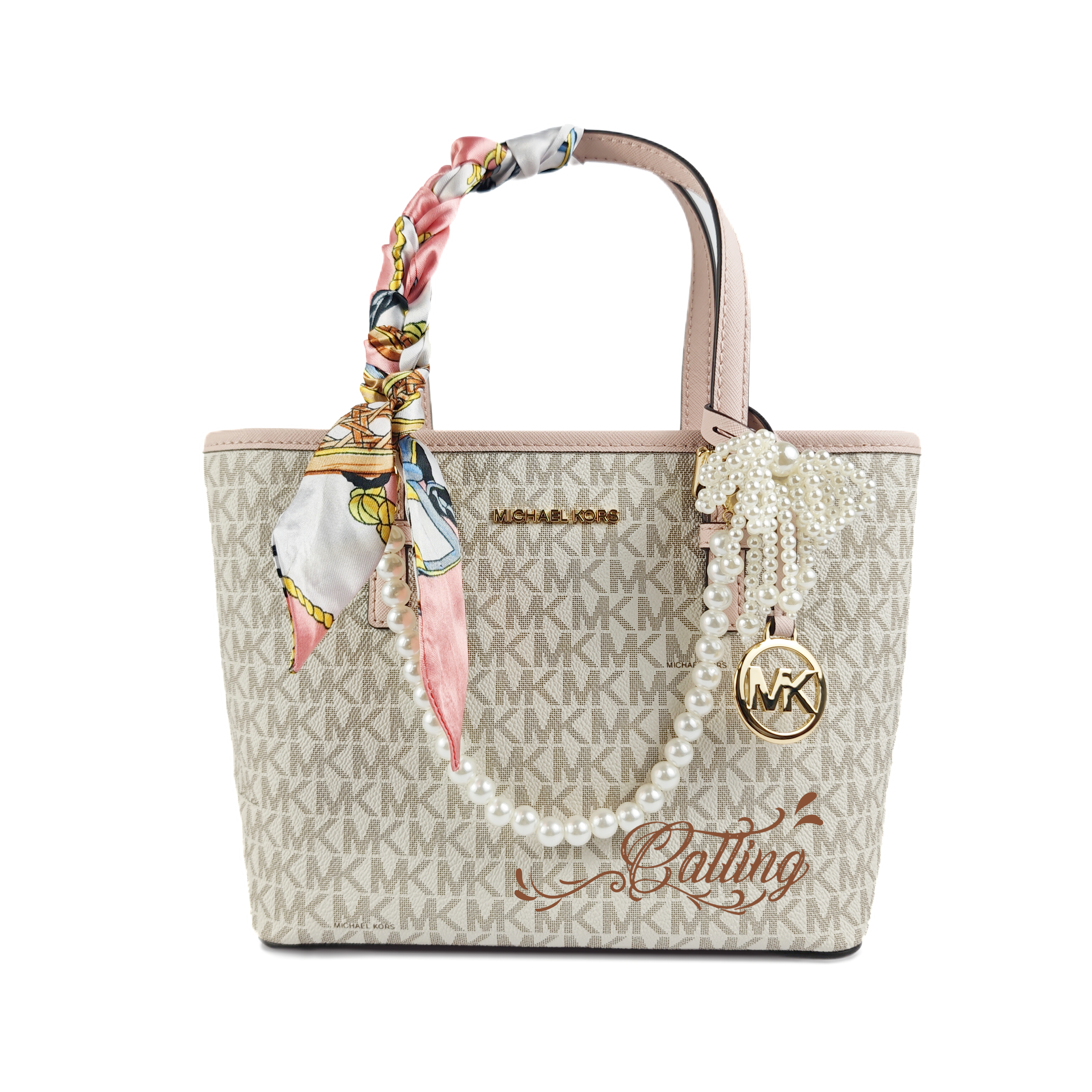 

MICHAEL KORS Сумка Jet Set Leather, шоппер, мини-клатч Vanilla White