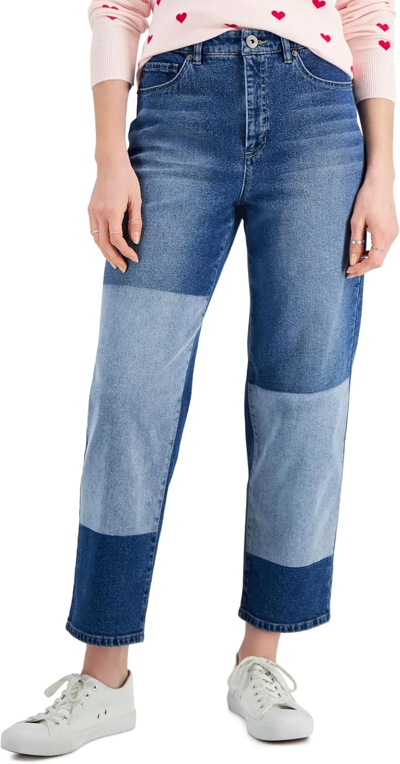 

Style & Co. Прямые укороченные джинсы Two Tone