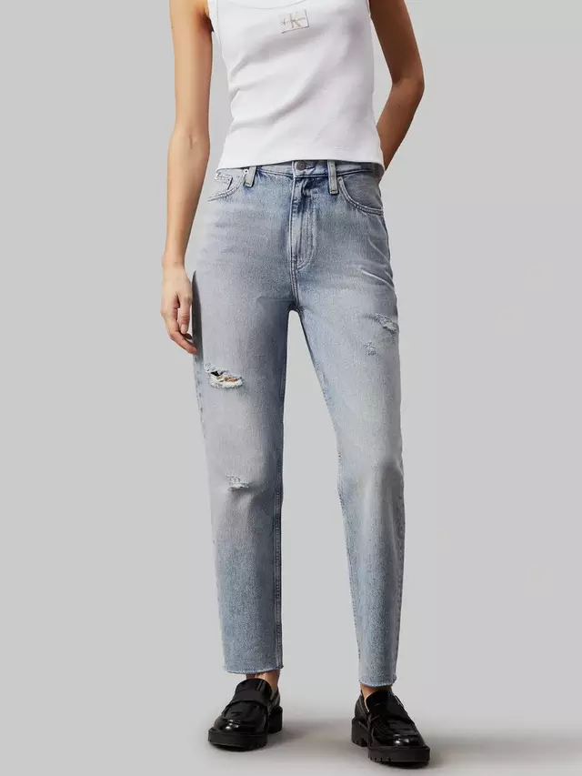 

Джинсы Calvin Klein Tapered Mom, цвет light blue