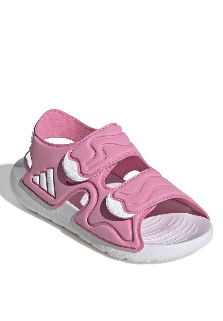 Сандалии детские, 3 ремешка, Altaswim Adidas, белый/розовый
