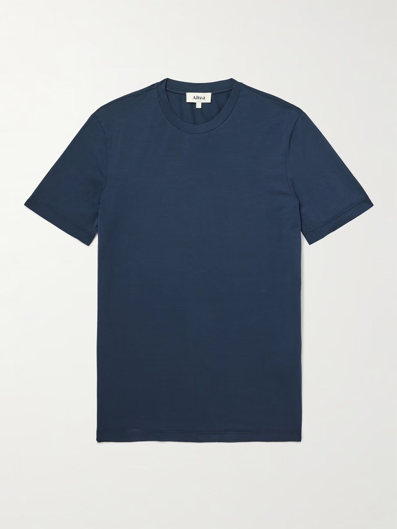 

Футболка-джерси Lewis Slim-Fit из эластичного хлопкового джерси ALTEA, темно-синий