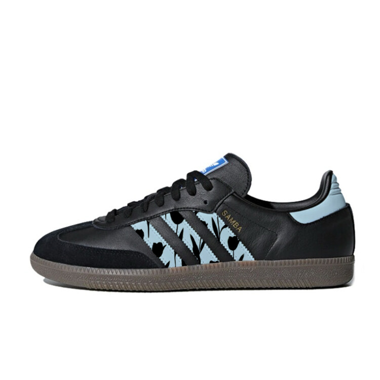 

Кроссовки adidas originals SAMBA OG Skateboarding Shoes Unisex Low-top Black/Blue, черный/синий
