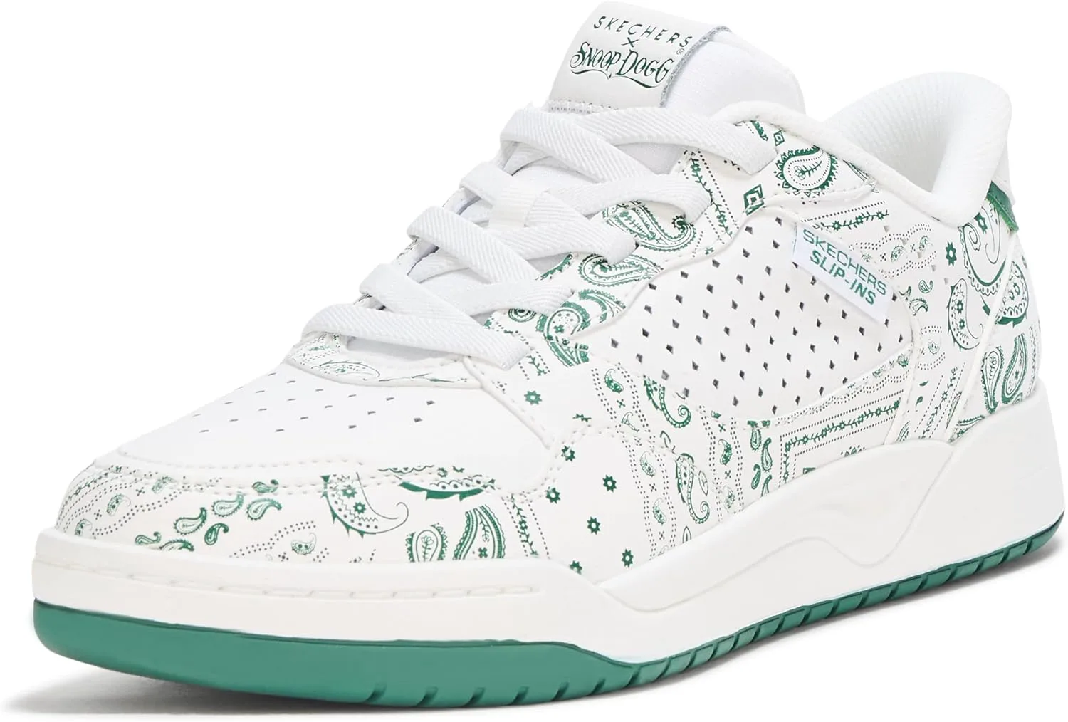 Мужские кроссовки Skechers Koopa-Court Paisley, белый/зеленый