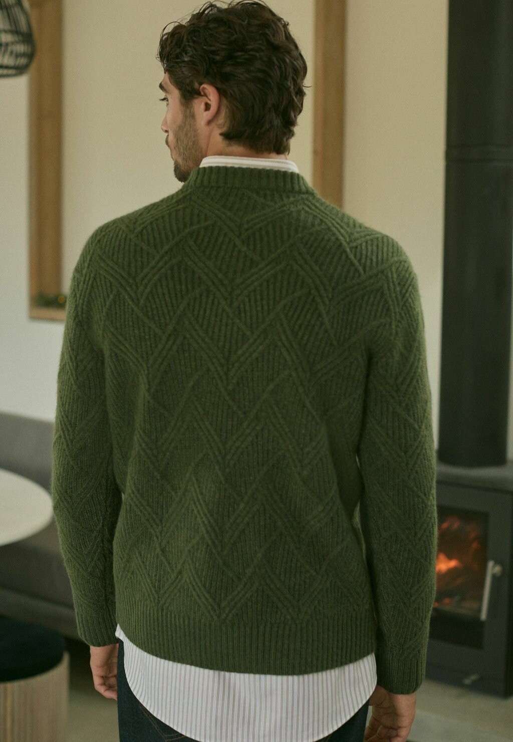 

Джемпер TEXTURED CREW REGULAR FIT Next, зеленый