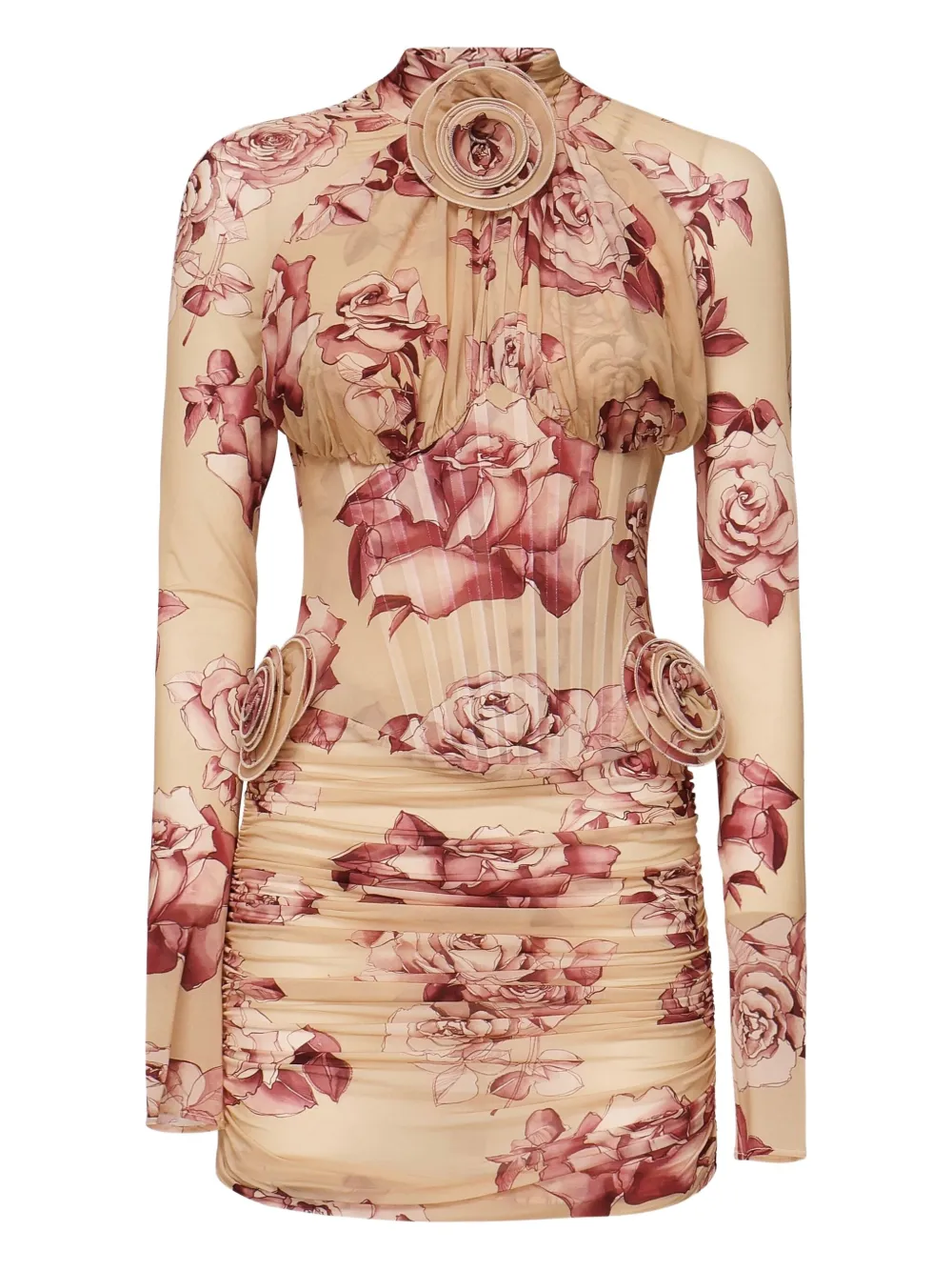 

Платье мини с принтом Magda Butrym, нейтральный