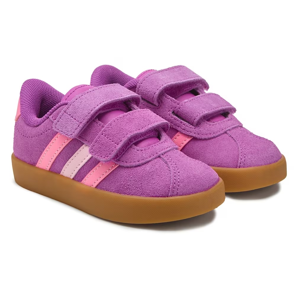 

Детские кроссовки vl court 3.0 toddler от Adidas, purple/pink/gum
