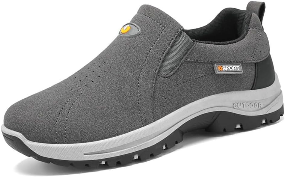 

Мужские прогулочные кроссовки для улицы, легкие походные кроссовки с мягкой подошвой, дышащие, для трейл-раннинга, удобная спортивная обувь для ежедневной носки и трекинга Qacksv, серый