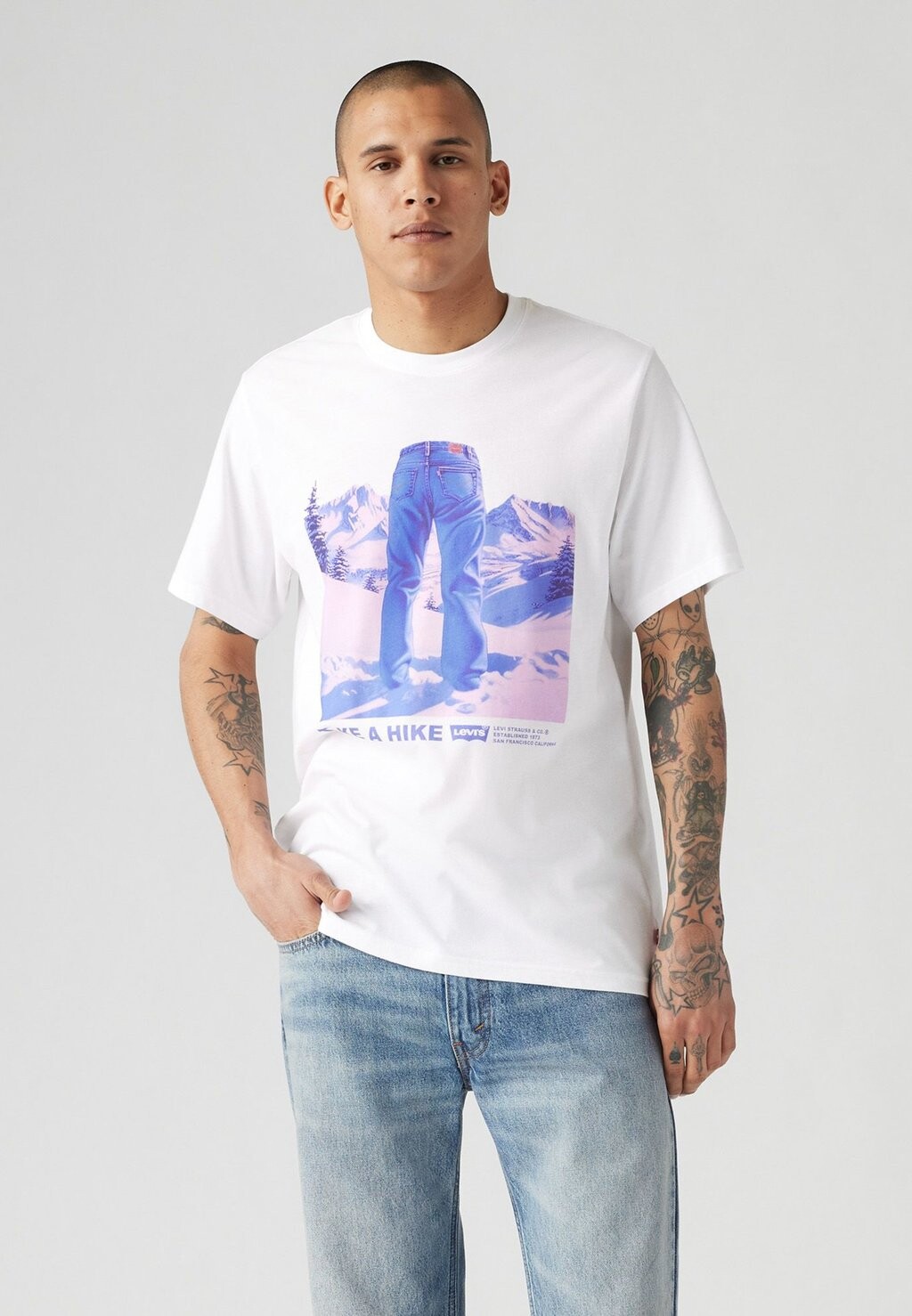

Футболка с принтом RELAXED FIT TEE Levi's®, белый