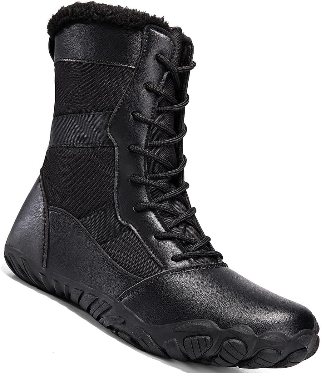 

Мужские зимние ботинки с утеплителем, утолщенные и теплые, зимние широкие носочные пятиновые ботинки Leijop, черный